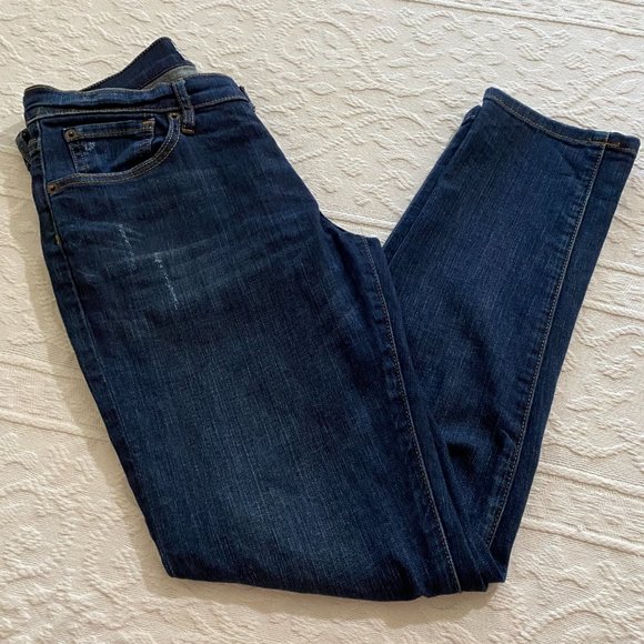 Fossil Slim Boyfriend Dark Wash Jeans Size 25 some distressing 5 pocket Casual - Picture 11 of 11